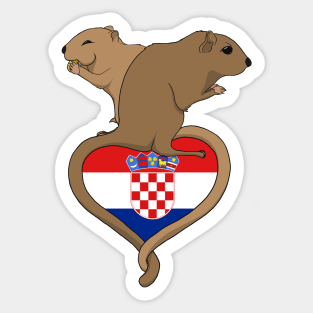 Gerbil Croatia (light) Sticker